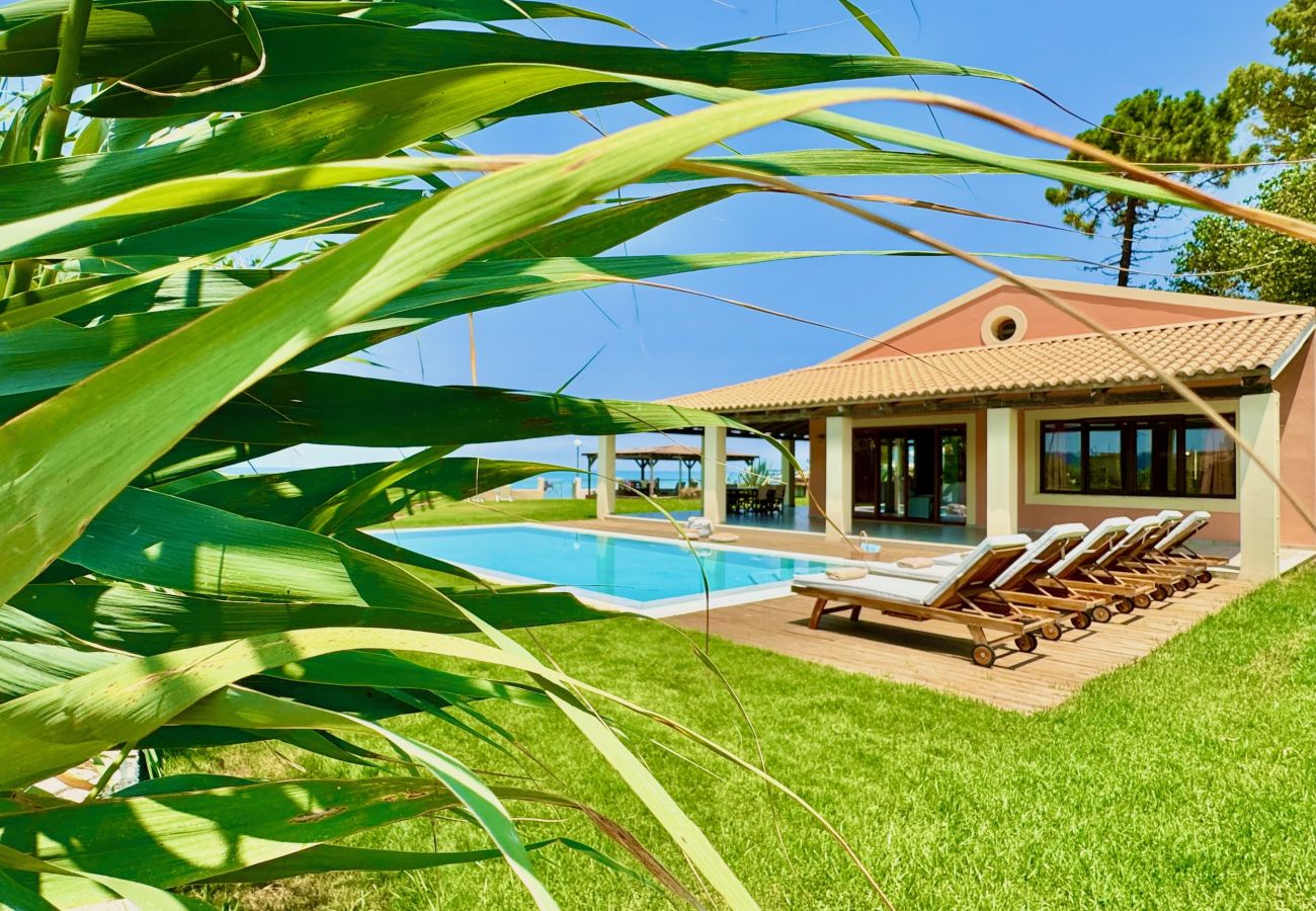 Villa in Acharavi - Beachfront Villa Calypso with private pool